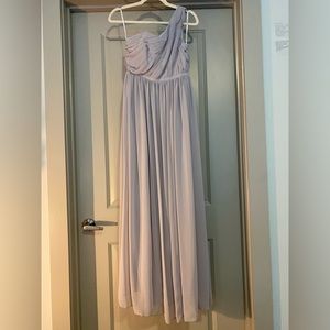 Bari Jay Bridesmaid’s Dress One Shoulder Grey Size 2
